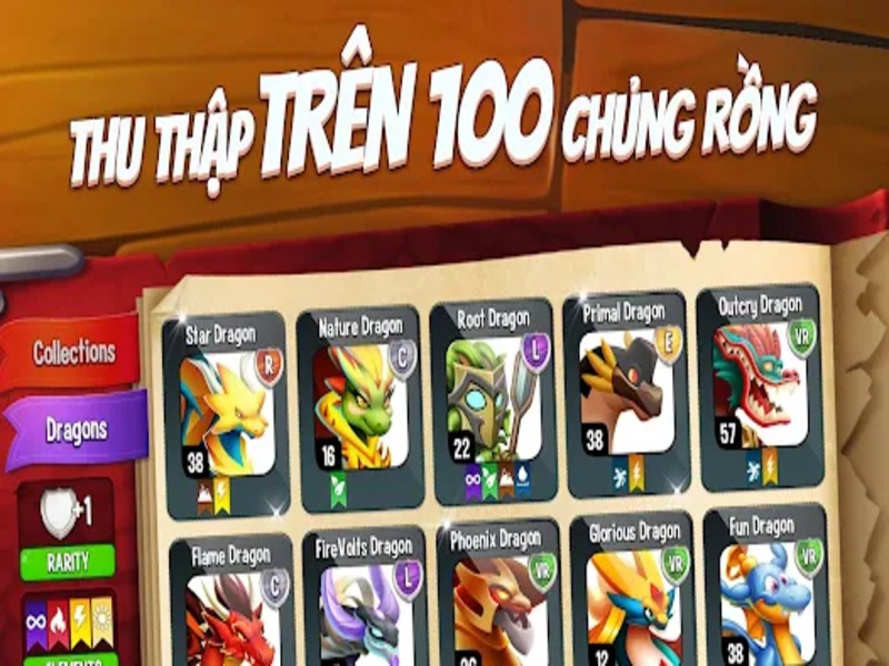 Bộ sưu tập rồng phong phú Hack Dragon City