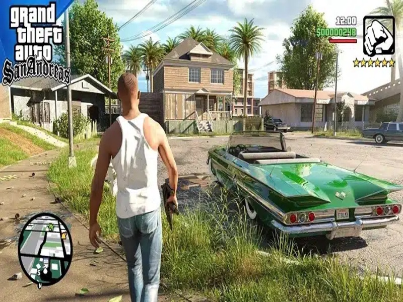 Đồ họa đặc sắc GTA San mod xe độ