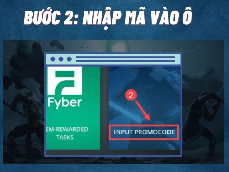 Bước 2. Nhập mã Shadow Fight 4.