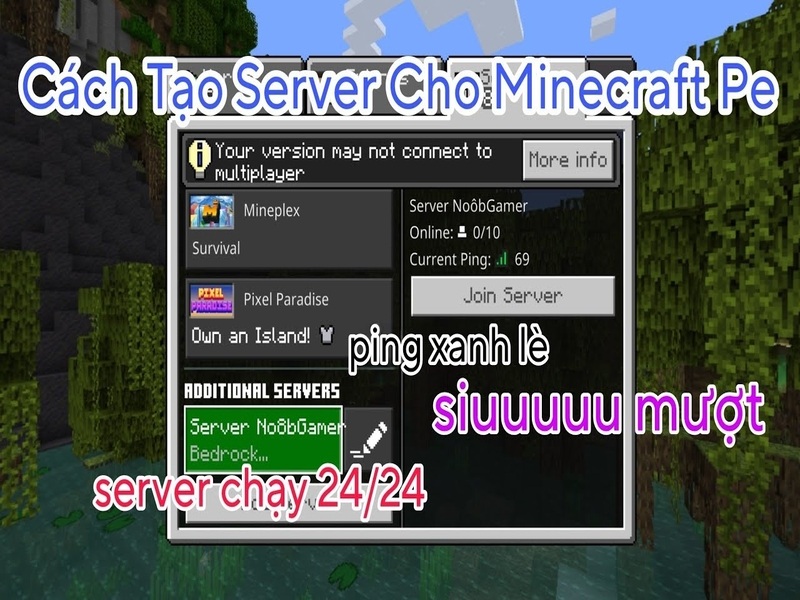 Cách Tạo Server Minecraft PE (Điện Thoại)