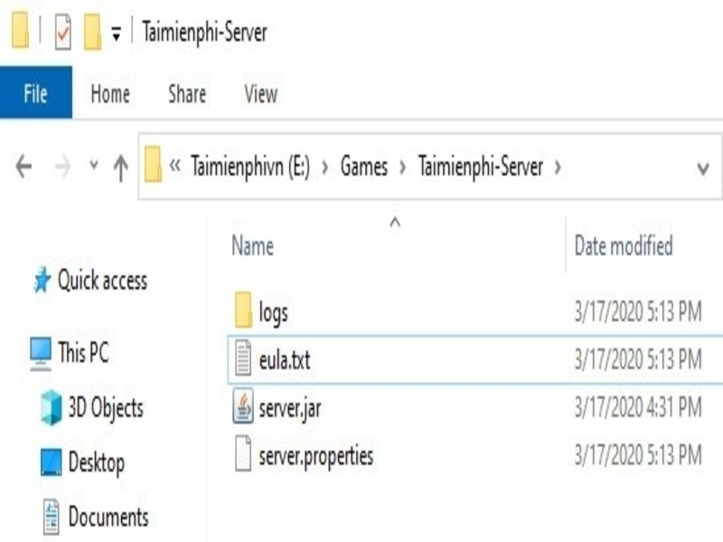 Cài đặt công cụ tạo server Minecraft trên PC